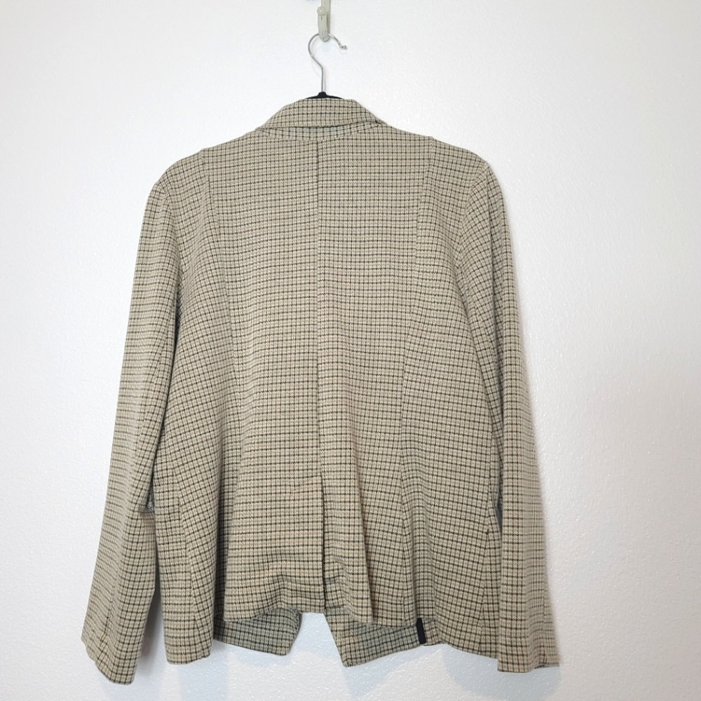 Anthropologie Maeve Houndstooth Stretch Knit Collegiate Blazer Jacket - Picture 8 of 8